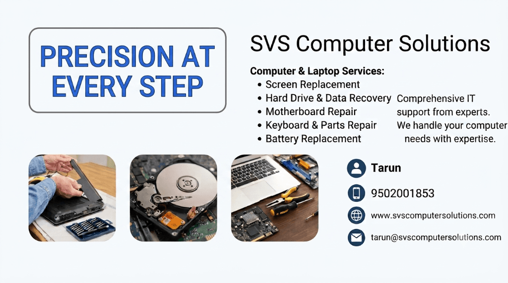 SVS Computer Solutions Service Center Banner